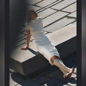 Zara stretch knit midi dress
